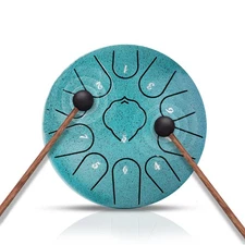 NBMICSO Steel Tongue Drum- 11 Note 6 Inches C-key Rain Drum Sound Healing Ins...