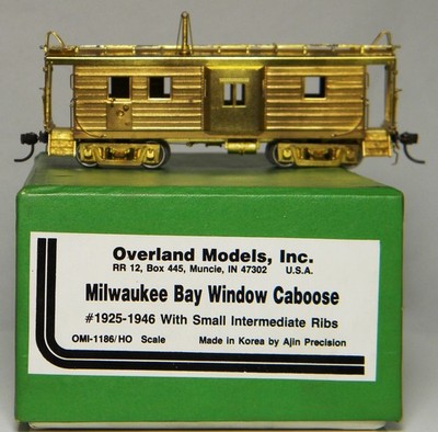 HO Overland Models #1186 Ribside Bay Window Caboose Milwaukee Road Unpainted