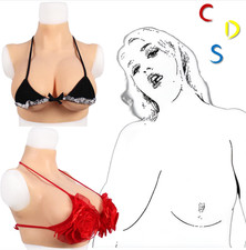 Realistic B-H Cup Silicone Breast Forms Breast Plate Fake Boobs For Crossdresser