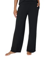 Cuddl Duds Women's Soft Stretch Wide Leg Lounge Pant Black