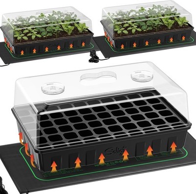 SOLIGT 3 Set 60 Cell Seed Starter Kit Trays Humidity Domes