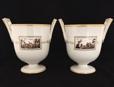 Richard Ginori Fiesole SET of 2 Ice Buckets Vases Cache Pots (Q1033)