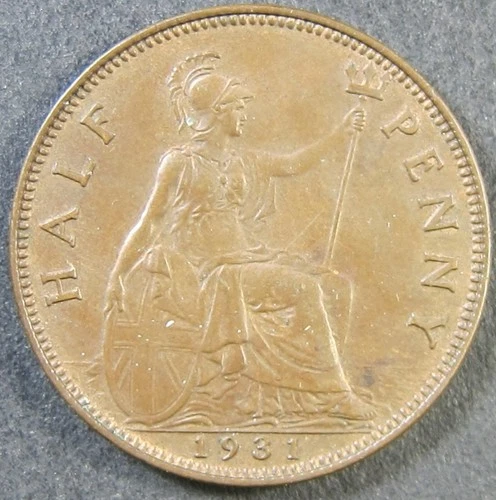 1931 George V Half Penny — photo from the most recent tracked eBay sale