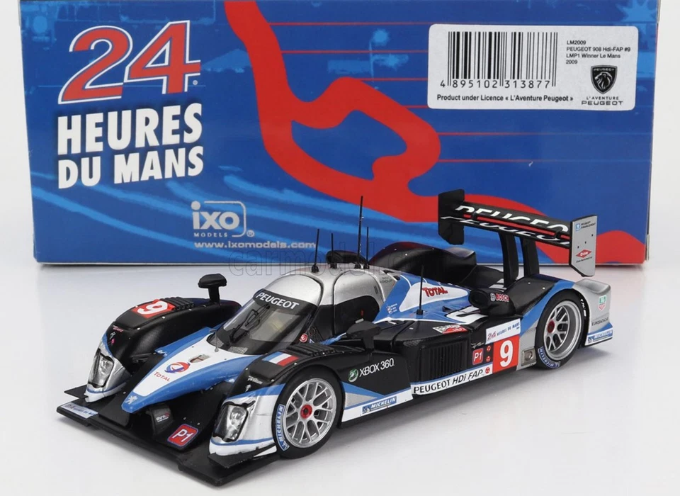 PEUGEOT 908 HDI FAP #9 LE MANS 2009 GENE WURZ BRABHAM IXO LM2009 1:43 24 HEURES - Photo 3/3