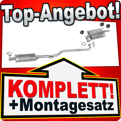 Auspuff für TOYOTA COROLLA (E10) 1.3 XLI 75PS Liftback Stufenheck Kombi
