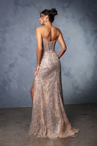 Womens Dresses For Formal Evening Long Sweetheart Strapless Sheath Plus Size - Picture 6 of 39