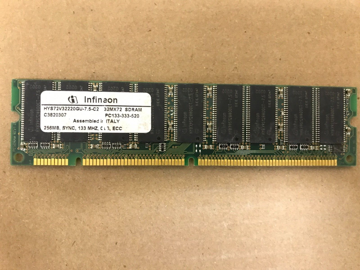 256MB SDRAM SD PC133 133MHZ 133 168PIN ECC NON-REGISTERED MEMORY