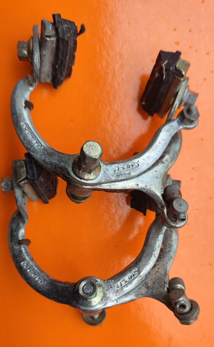 SUPER RAPID 00 BRAND CHROMED STEEL BRAKE CALIPERS FRENI BICI VINTAGE - Picture 10 of 12