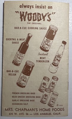 Woody's Bar-b-cue Sauce Mrs Chapman's Home Goods Brochure Los
