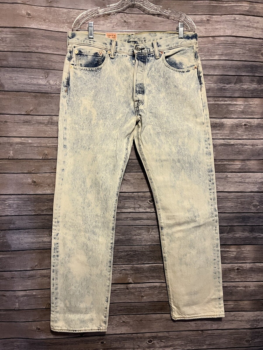 Levi Strauss 501 Original Straight Fit Jeans Men's W34 L32 Blue