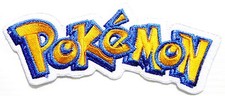 Pokemon TEXT EMBROIDERED Patch Sew Iron on 4.75"X 1.75"