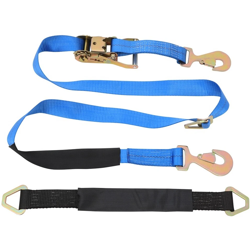 4 correas de amarre de trinquete con ganchos a presión correas de eje remolque para carros Foto 4 de 4