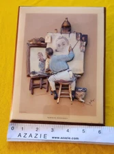 Norman Rockwell self portrait 3d art wall hanger