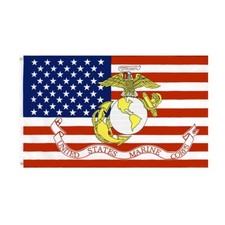 3 x 5 Ft Polyester Flag Indoor Outdoo United States Marine - Officially Licensed