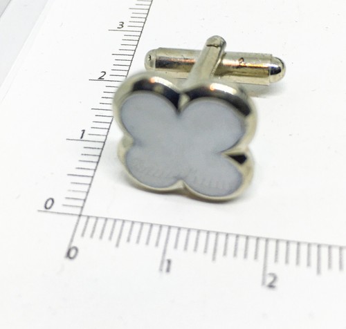 Cufflinks Clover Best Man Wedding Cufflinks Groom Silver Gift Mens Cuff Link - Picture 16 of 23