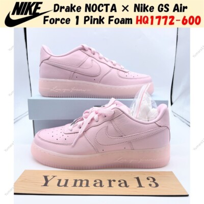 Drake NOCTA × Nike GS Air Force Pink Foam HQ1772-600 Size