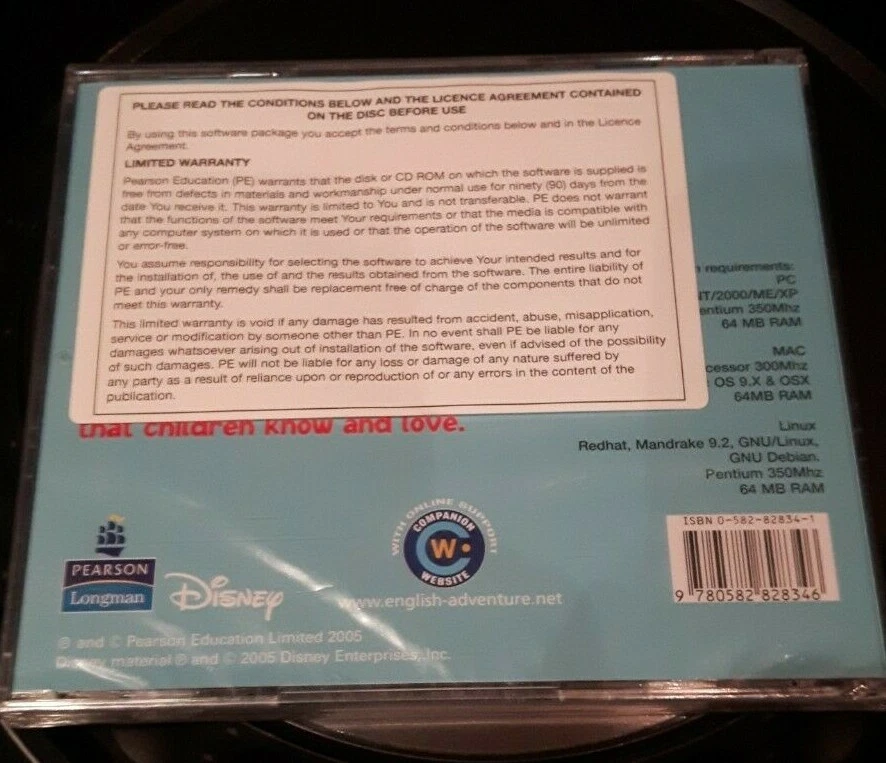 PC Mac CD Rom English Adventure Starter B Disney Aladin PS 2005 New Sealed Rare - Image 2 of 3