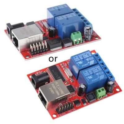 LAN Ethernet 2 Way Relay Board Delay Switch TCP/UDP Controller Module