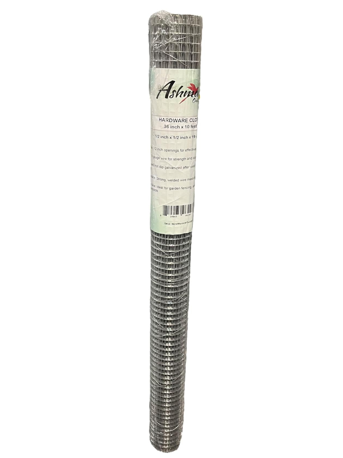 ASHMAN 36 in. x 10 ft. Hardware Cloth - 1/2 in. Mesh, 19 Gauge, Hot Dip