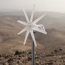 600W 8 Blades Wind Turbine Generator Kit with Charge Controller Windmill Power