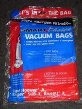 NOS! (4) SMART CHOICE VACUUM CLEANER BAGS, TYPE A, HOOVER, SINGER, BISSELL* 2  