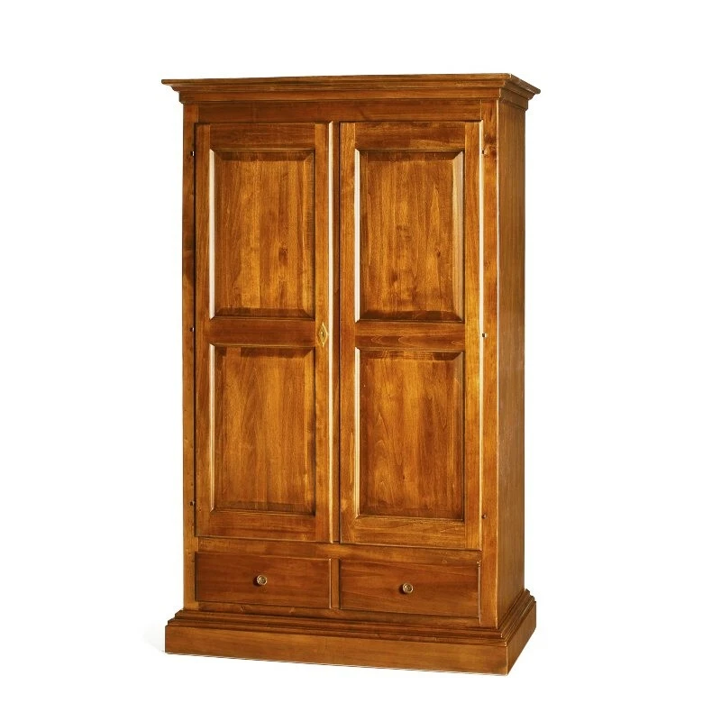 Kleiderschrank Ante Fliegen Walnuss Dunkelheit Kunst Armen Klassisch 2 Schübe 2