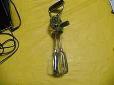Vintage Ekco BEST Egg Beater Hand Mixer Stainless Steel Black Handle Made in USA