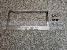 Vtec Chrome License Plate Frame Vtec Chrome License Plate Frame