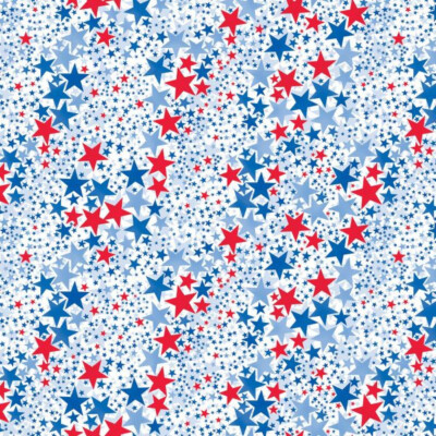 Benartex  108'' Extra Wide Backing - White / Multi Starlight  # 12895W-90
