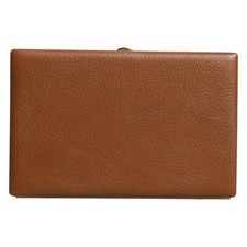 DOLCE & GABBANA Bag Brown Leather Clutch Evening Crossbody Women Purse 3980usd