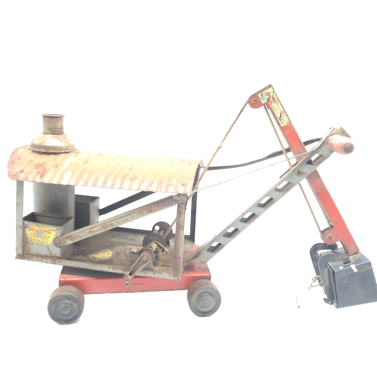 Винтажное литое строительное оборудование Keystone из прессованной стали