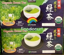 2 Packs Kirkland Signature ORGANIC Japanese Green Tea 100 Bags Each, Total 200ct