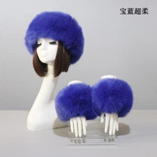 Two-Piece Autumn and Winter Warm Hat Cuff Imitation Fur Empty Top Hat Fox Fur