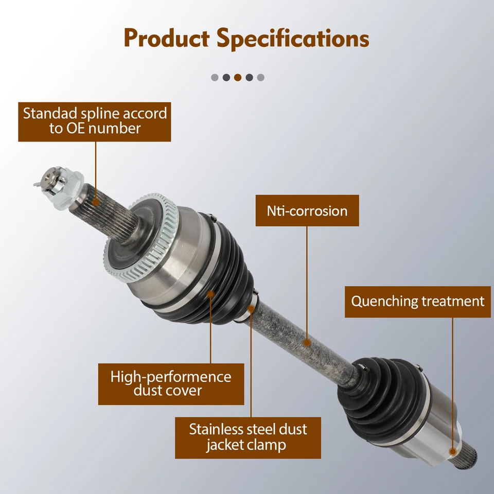 Eje delantero izquierdo para Hyundai Veracruz 2007-2012 V6 3,8 L CV lado del conductor Foto 3 de 4