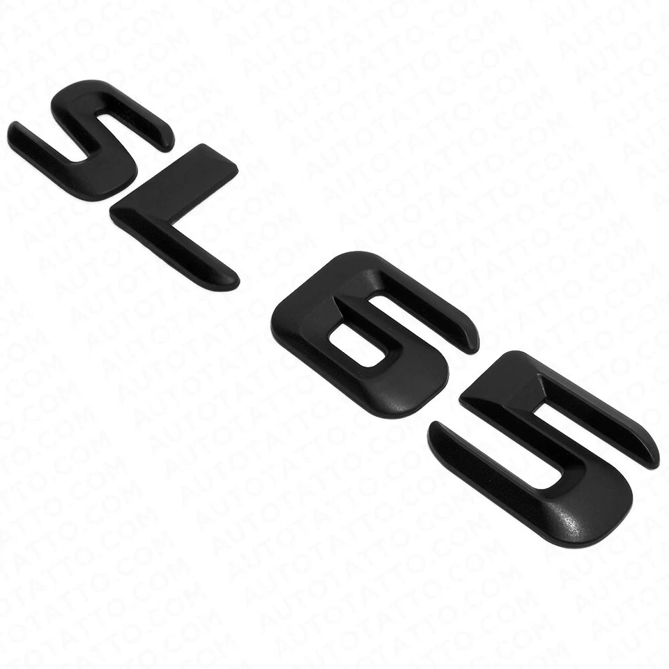 15-16 SL 65 AMG Letra 3D Emblema Baúl Logo Placa de identificación Insignia Decoración Negro Mate Foto 3 de 4