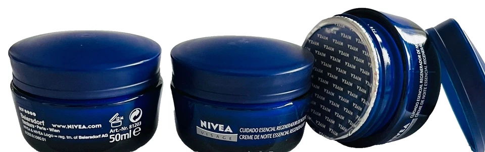 3x Nivea Nachtcreme Feuchtigkeitsspende 50ml Normale und Mischhaut - Bild 2 von 3