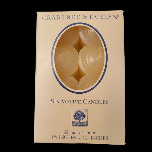 NOS Vintage Crabtree & Evelyn Summer Hill Fragranced Votive Candles Pack Of 6