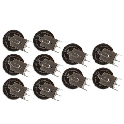 10x  CR-2032/GVN 3V Lithium Coin Battery Horz 3 Pins Tab PC CMOS BIOS