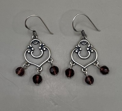 Damen Ohrringe Piercing Sterling Silber 925 Amethyst