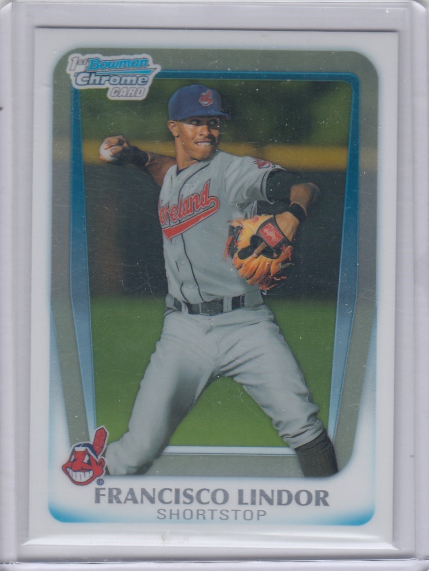 2011 Francisco Lindor Bowman Chrome Draft ROOKIE CARD #53 - New York Mets RC