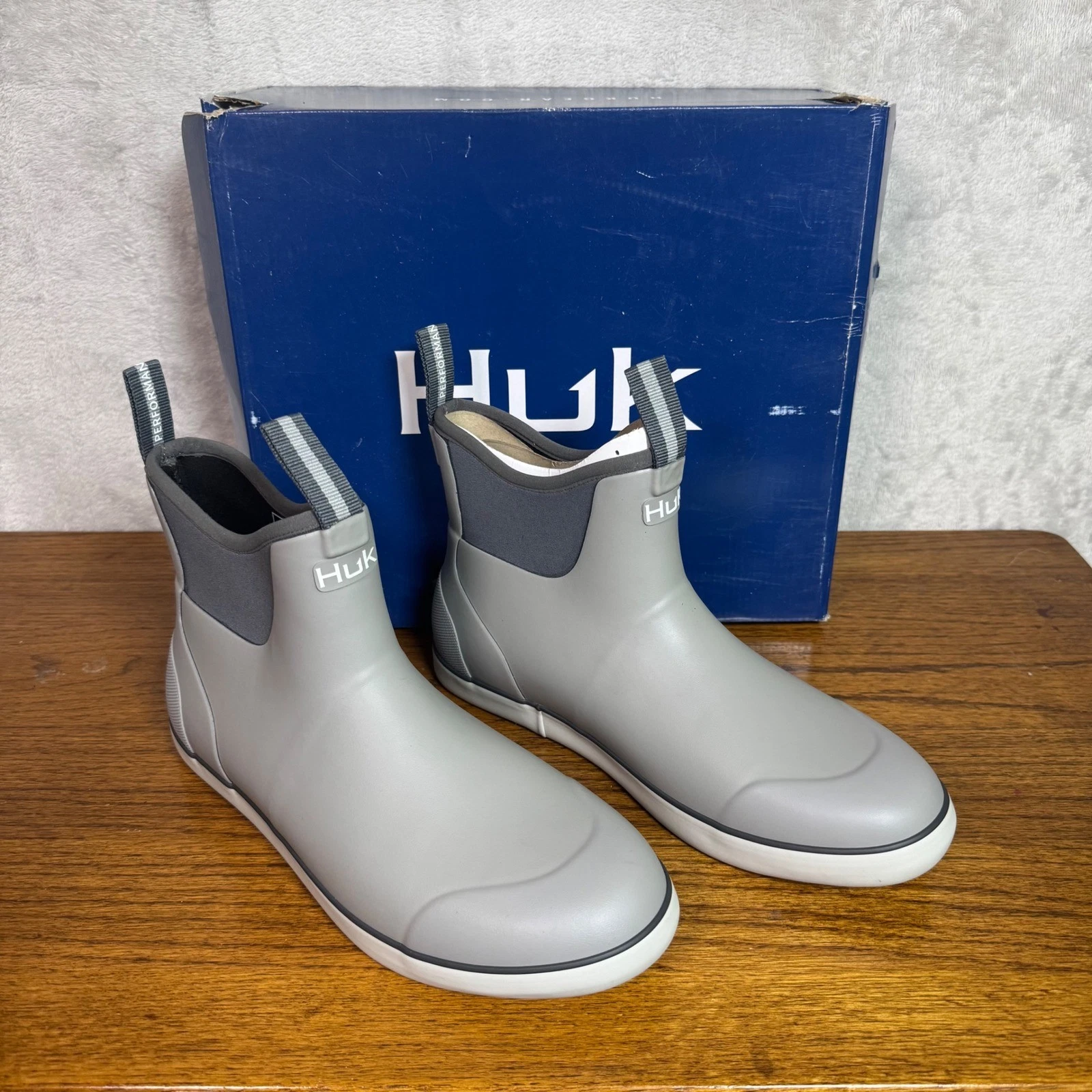 NIB $100 Huk Rogue Wave Grey Performance Fishing Boots Mens Size 11