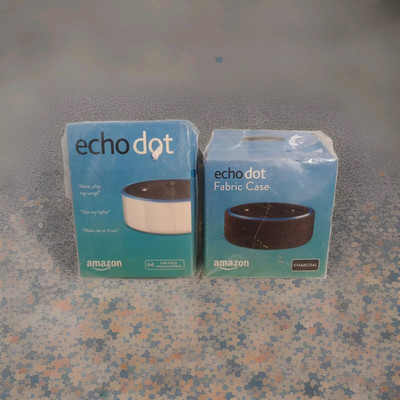 Amazon Echo Dot 2nd Generation + Fabric Case - NEW SEALED 