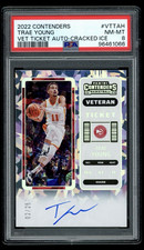 2022 Panini Contenders Trae Young Veteran Ticket Cracked Ice Auto 2/25 PSA 8