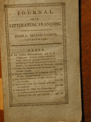 Journal de la Litterature Francoise