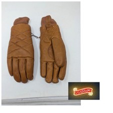Vintage 80s Tan Quilted Gloves Large Leather Insulated Wrist