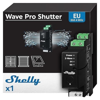 Shelly Qubino Wave Pro Shutter - Switch for connected roller shutters Z-Wave 800