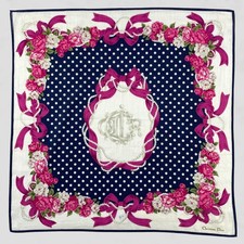 Vintage Christian Dior Handkerchief Neckerchief Bandana Pocket Square