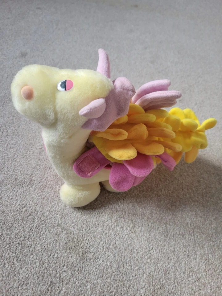Dinosaurio Dragón Rosa y Amarillo Hasbro Ganz Vintage 1987 en precioso estado Foto 4 de 4