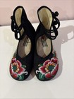 BININBOX WOMEN CHINESE EMBROIDERED FLOWER FLAT MARY JANE BALLET FLATS SZ. 40/9 — photo 2