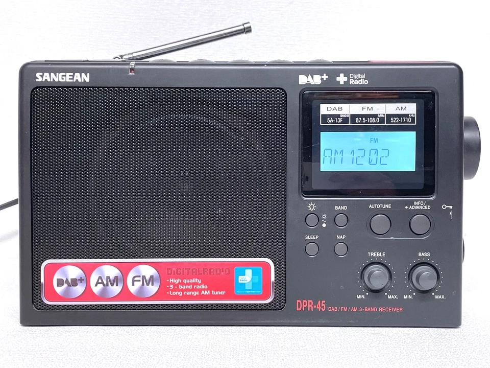 Sangean DPR45 DAB+/AM/FM 3-Band Digital Radio Receiver with Instruction Manual - Image 2 of 4